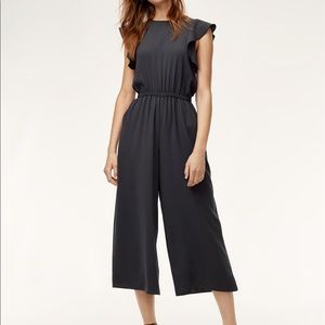 ARITZIA Wilfred Fleurette Ruffled Jumpsuit - Black
